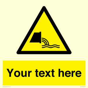 Custom Warning sewage effluent outfall